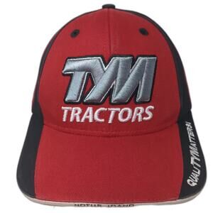 Vie TYM Tractors Red Black Baseball Cap OS Strapback Hat J&J Machinery Idaho